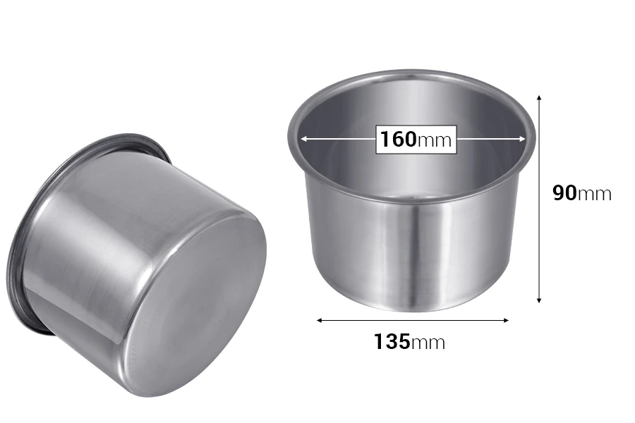 Contenitore metallico (acciaio inossidabile) per bagnomaria - 155 mm. Contenitore metallico (acciaio inossidabile) per bagnomaria - 155 mm.