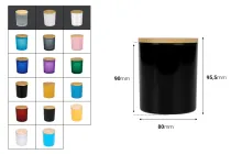 Βάζο γυάλινο 80x90 mm με ξύλινο καπάκι και λάστιχο Βάζο γυάλινο 80x90 mm με ξύλινο καπάκι και λάστιχο