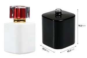 Luxus-Parfümflasche aus Glas 100 ml (15/400) in Weiß oder Schwarz-2