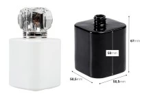 Luxury glass perfume bottle 50 ml (15/400) in black or white Luxury glass perfume bottle 50 ml (15/400) in black or white