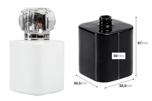 Luxus-Parfümflasche aus Glas 50 ml (15/400) in Schwarz oder Weiß-2
