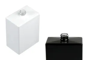 Luxuriöse Glasparfümflasche 100 ml (15/400) in rechteckiger Form in weißer oder schwarzer Farbe-1