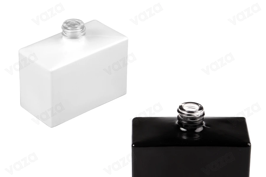30-ml-Parfümflasche aus rechteckigem Glas (15/400), in schwarzer oder weißer Farbe-produktbild