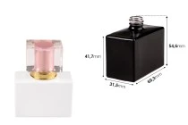 Γυάλινη φιάλη αρωμάτων 30ml (15/400) σε ορθογώνιο σχήμα μαύρο ή λευκό χρώμα Γυάλινη φιάλη αρωμάτων 30ml (15/400) σε ορθογώνιο σχήμα μαύρο ή λευκό χρώμα