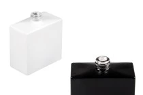 Γυάλινη φιάλη αρωμάτων 50ml (15/400) σε ορθογώνιο σχήμα μαύρο ή λευκό χρώμα