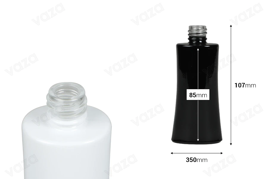 Γυάλινη φιάλη αρωματοποιίας 50 ml οβάλ σε μαύρο ή λευκό χρώμα (18/415) Γυάλινη φιάλη αρωματοποιίας 50 ml οβάλ σε μαύρο ή λευκό χρώμα (18/415) -εικόνα_διαστάσεις