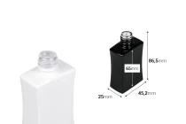 Γυάλινη φιάλη αρωματοποιίας 30 ml ορθογώνια σε μαύρο ή λευκό χρώμα (18/415)	