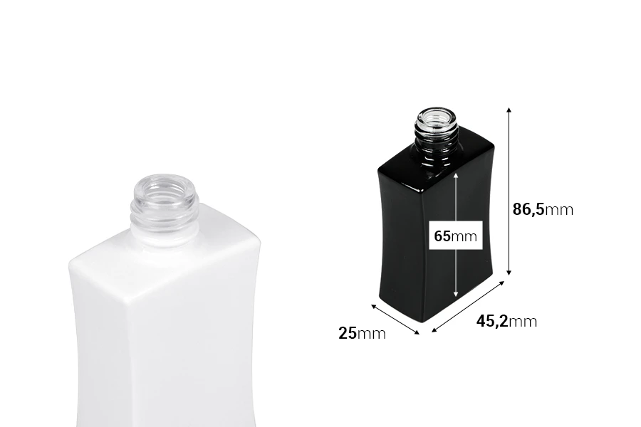 Γυάλινη φιάλη αρωματοποιίας 30 ml ορθογώνια σε μαύρο ή λευκό χρώμα (18/415)	