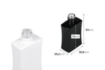 Γυάλινη φιάλη αρωματοποιίας 50 ml ορθογώνια σε μαύρο ή λευκό χρώμα (18/415)	
