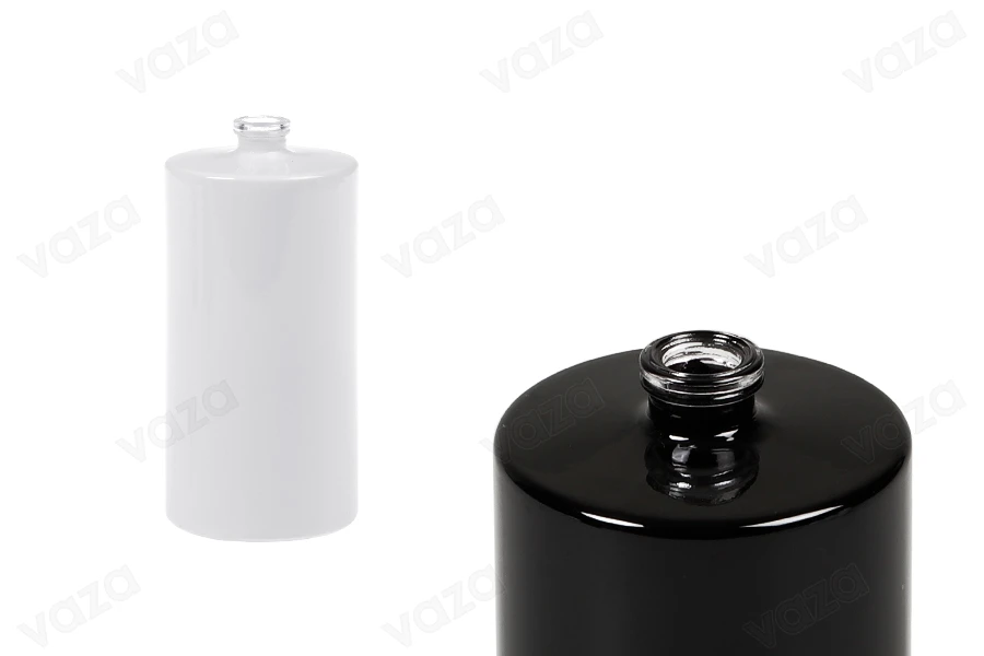 Μπουκάλι αρωμάτων 100 ml στρογγυλό με κλείσιμο ασφαλείας ''Crimp'' 15 mm σε λευκό ή μαύρο χρώμα-εικόνα_προϊοντική