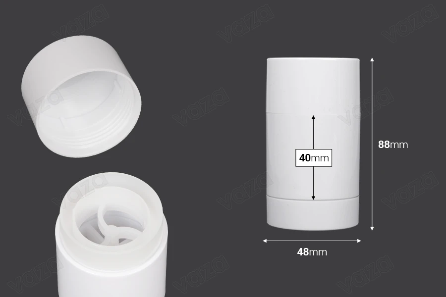 Shishe në formë stick 50 ml për deodorantë dhe produkte kozmetike – 6 copë. Shishe në formë stick 50 ml për deodorantë dhe produkte kozmetike – 6 copë.-imazh_dimensione