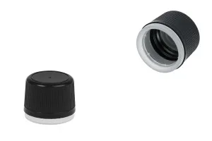 Black plastic cap with safety PP18 - 20 pcs-1