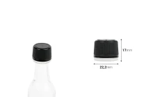 Schwarze Kunststoffkappe mit Sicherung PP18 - 20 Stk