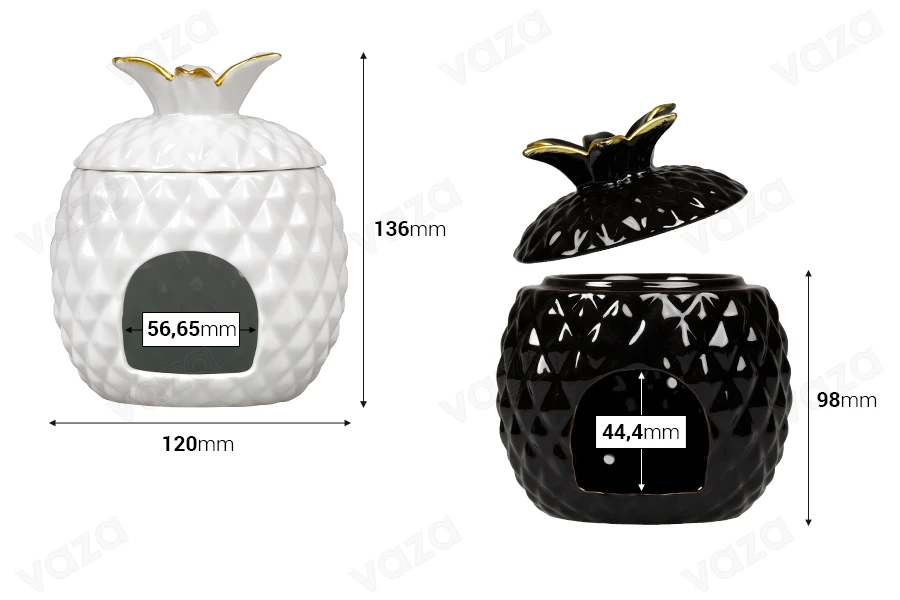 Diffuseur en céramique pour fondants de cire et huiles Diffuseur en céramique pour fondants de cire et huiles-εικόνα_διαστάσεις