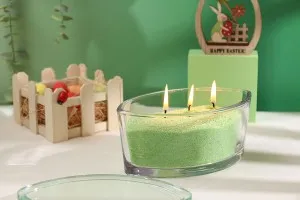 Glass candle jar 790 ml in gondola shape with glass cap-5