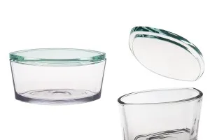 Glass candle jar 790 ml in gondola shape with glass cap-1