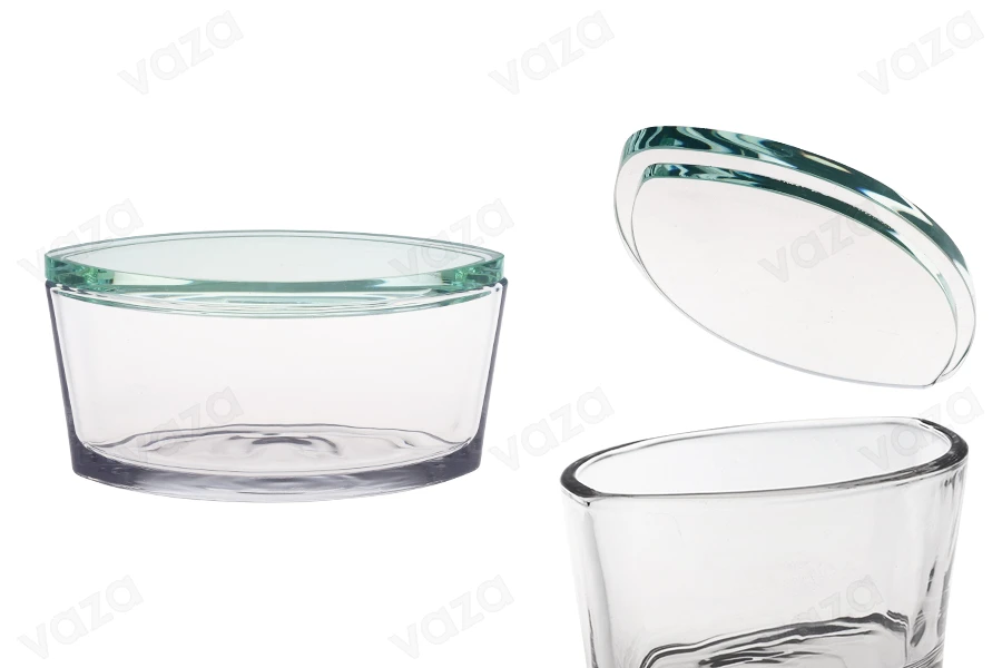 Γυάλινο βάζο 790 ml για κερί σε σχήμα γόνδολας με γυάλινο καπάκι Γυάλινο βάζο 790 ml για κερί σε σχήμα γόνδολας με γυάλινο καπάκι-εικόνα_προϊοντική