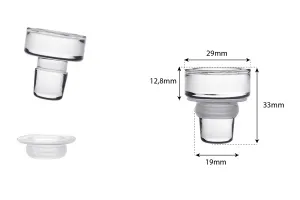 Glass stopper Φ 19 in clear color-2