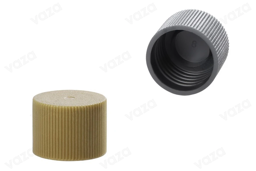 Bouchon en plastique PP20 de couleur argent ou or Bouchon en plastique PP20 de couleur argent ou or-photo_produit