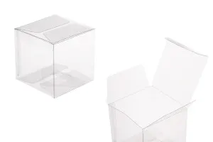 Boîte d'emballage PET transparente 70x70x70 mm - 50 pcs-1