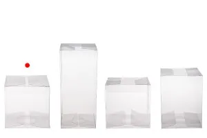 Boîte d'emballage PET transparente 70x70x70 mm - 50 pcs-5