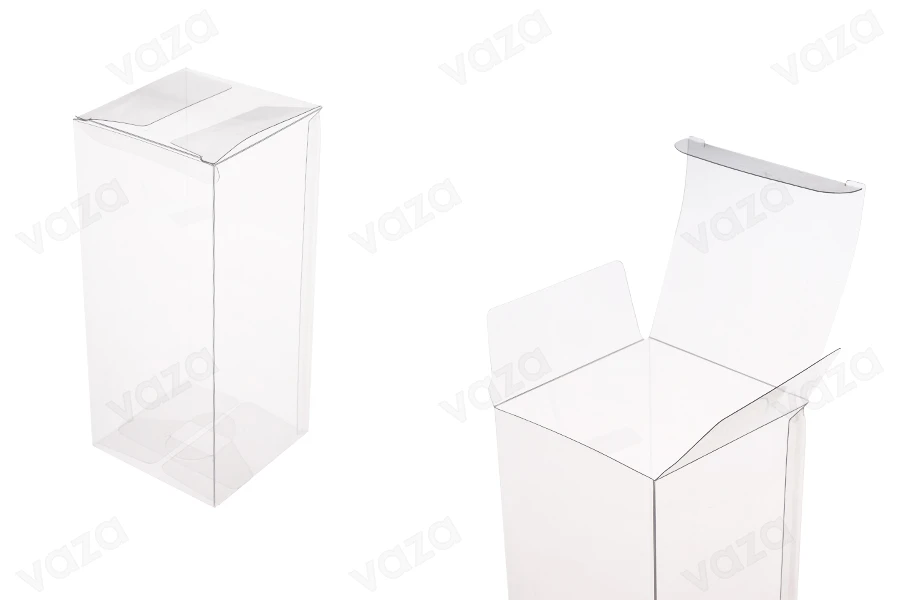 Trasparent PET packaging box 70x70x160 mm - 50 pcs Trasparent PET packaging box 70x70x160 mm - 50 pcs-image_product