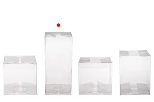 Boîte d'emballage PET transparente 70x70x160 mm - 50 pcs-5