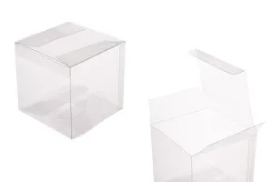 Boîte d'emballage PET transparente 90x90x90 mm - 50 pcs-1