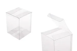 Boîte d'emballage PET transparente 90x90x120 mm - 50 pcs-1