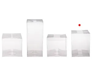 Boîte d'emballage PET transparente 90x90x120 mm - 50 pcs-5
