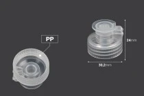 Πλαστικό καπάκι flip top PP28 ημιδιάφανο Πλαστικό καπάκι flip top PP28 ημιδιάφανο