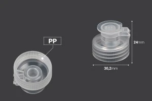 Πλαστικό καπάκι flip top PP28 ημιδιάφανο-2