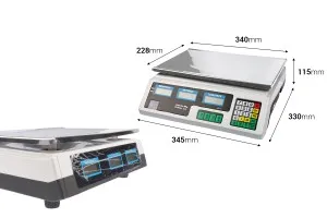 Bilancia digitale di precisione da tavolo 40kg con doppio display-2