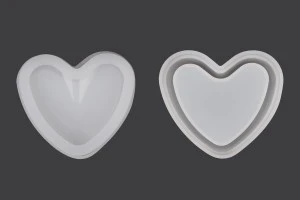 Heart-shaped silicone mold for epoxy resin-1