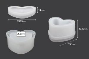 Heart-shaped silicone mold for epoxy resin-2