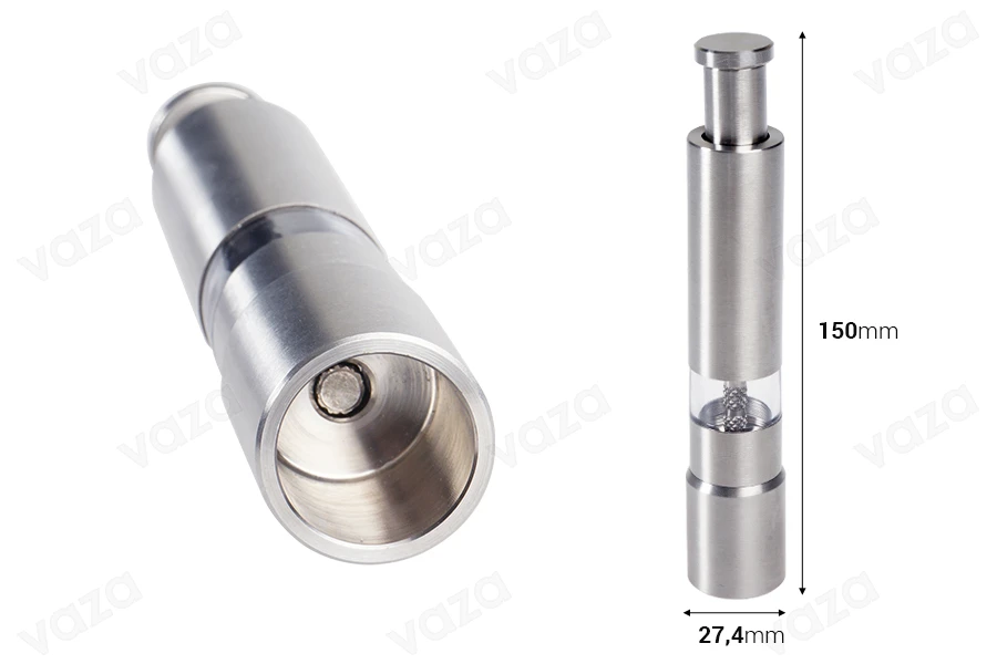 Μύλος μπαχαρικών χειροκίνητος 27,4 x150 mm-εικόνα_διαστάσεις