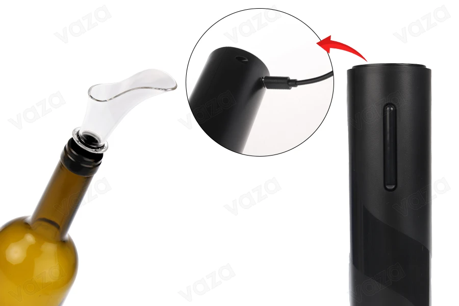 Cavatappi elettrico con accessori per bottiglie di vino Cavatappi elettrico con accessori per bottiglie di vino-εικόνα_σύνθεση