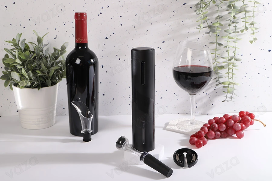 Cavatappi elettrico con accessori per bottiglie di vino Cavatappi elettrico con accessori per bottiglie di vino-εικόνα_σύνθεση