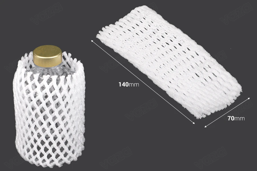 Mbulesë mbrojtëse elastike rrjetë prej shkume 140x70 mm për shishe –290 copë-imazh_dimensione