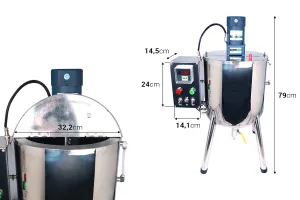 Liquéfiant de cire inox 15 L avec agitation-2