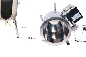 Liquéfiant de cire inox 15 L avec agitation-3