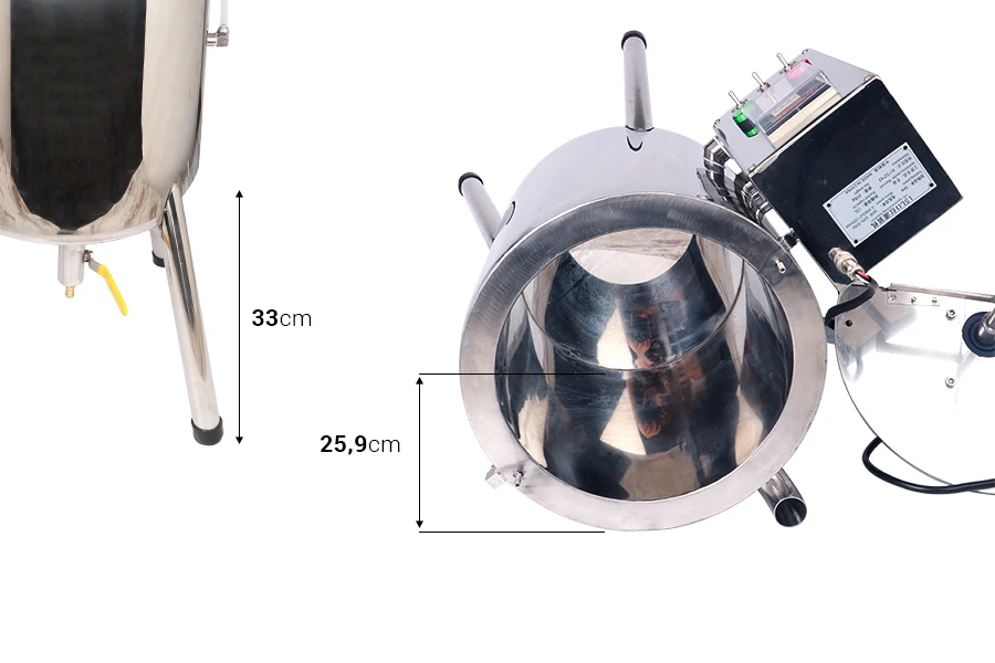 Liquéfiant de cire inox 15 L avec agitation Liquéfiant de cire inox 15 L avec agitation