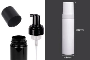 Μπουκάλι πλαστικό PET 200 ml με αντλία αφρού - 12 τμχ-2