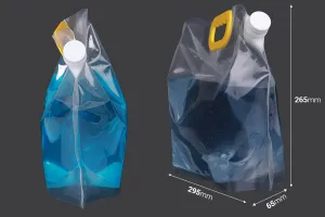 Doy Pack transparent 2,5 L mit weißem Sicherheitsverschluss und Griff - 10 Stk-2