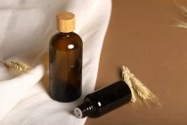 Καπάκι πλαστικό PP18 με επικάλυψη bamboo και εσωτερικό σταγονομετρητή