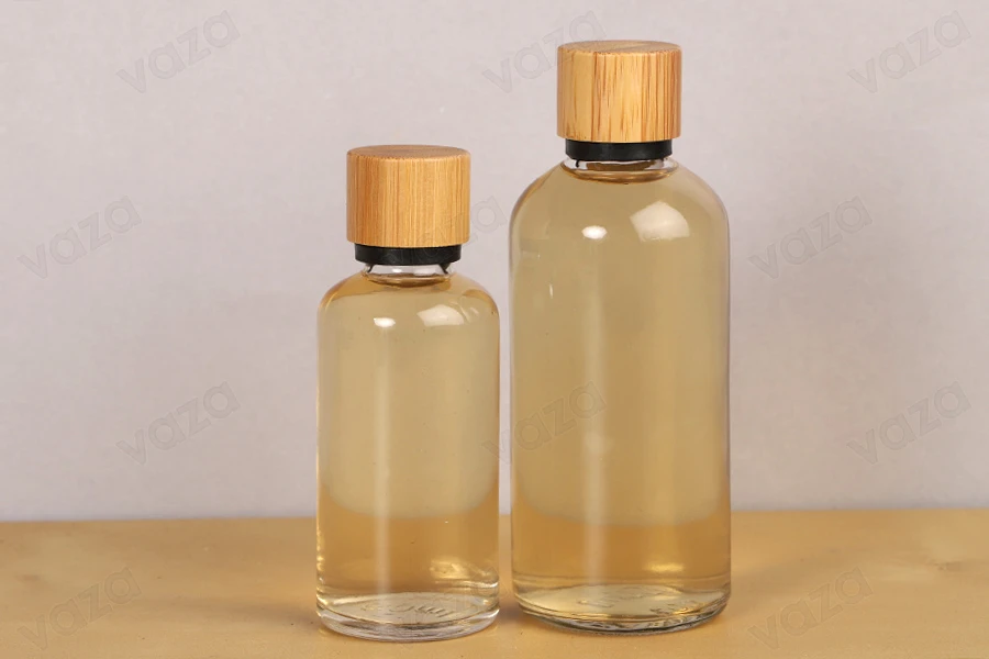 Plastic cap PP18 with bamboo coating and safety ring Plastic cap PP18 with bamboo coating and safety ring-bildgruppe