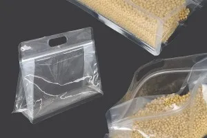 Doy Pack bags 240x40x170 mm transparent with zip closure and heat sealable - 50 pcs-1