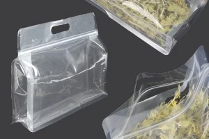 Doy Pack bags 295x40x230 mm transparent with zip closure and heat sealable - 50 pcs-1