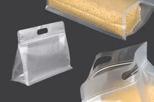 Doy Pack bags 240x40x170 mm translucent with zip closure and heat sealable - 50 pcs-1