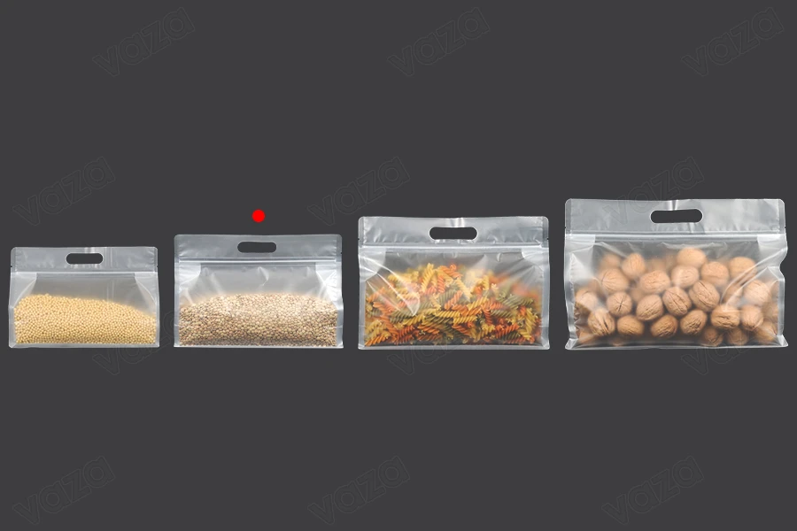 Σακουλάκια τύπου Doy Pack 255x40x190 mm ημιδιάφανα με κλείσιμο zip και δυνατότητα σφράγισης με θερμοκόλληση - 50 τμχ-εικόνα_σύνθεση